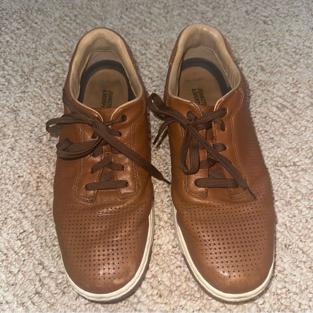 Men’s Johnston & Murphy Tan‎ Leather Shoes Sneakers size 10
